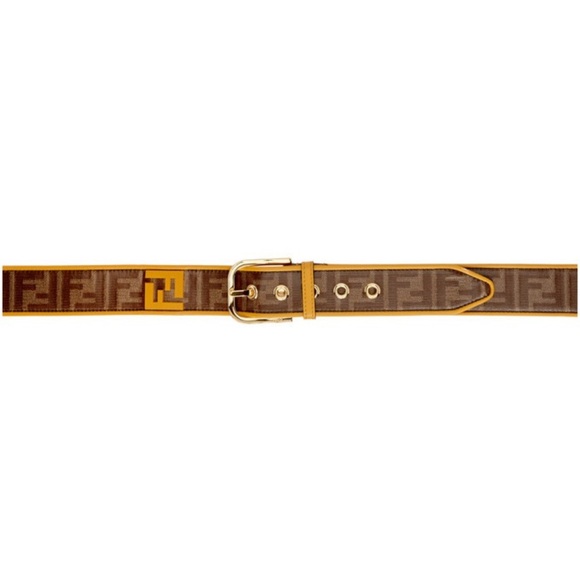 Fendi Yellow and Brown Forever Fendi Belt size 85/34 - Picture 1 of 7